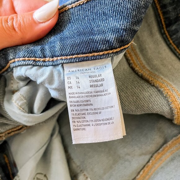 American Eagle 90's Skinny Jeans Size 14R - Picture 6 of 6